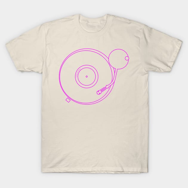 Turntable - Record Player in Pink T-Shirt by callingtomorrow